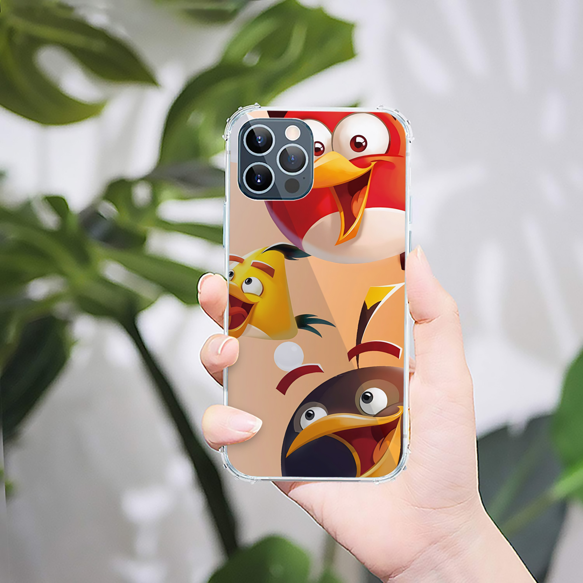 （画像用） Angry Birds アングリーバード 【iPhone 12シリーズ対応】透明スマホケース（クリアソフトケース）